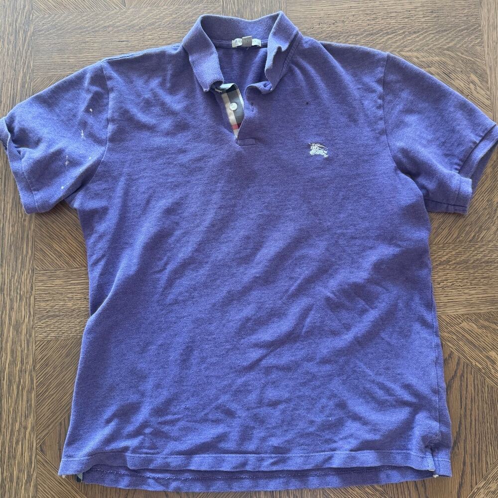 Burberry Brit Purple Polo Short Sleeve Cotton